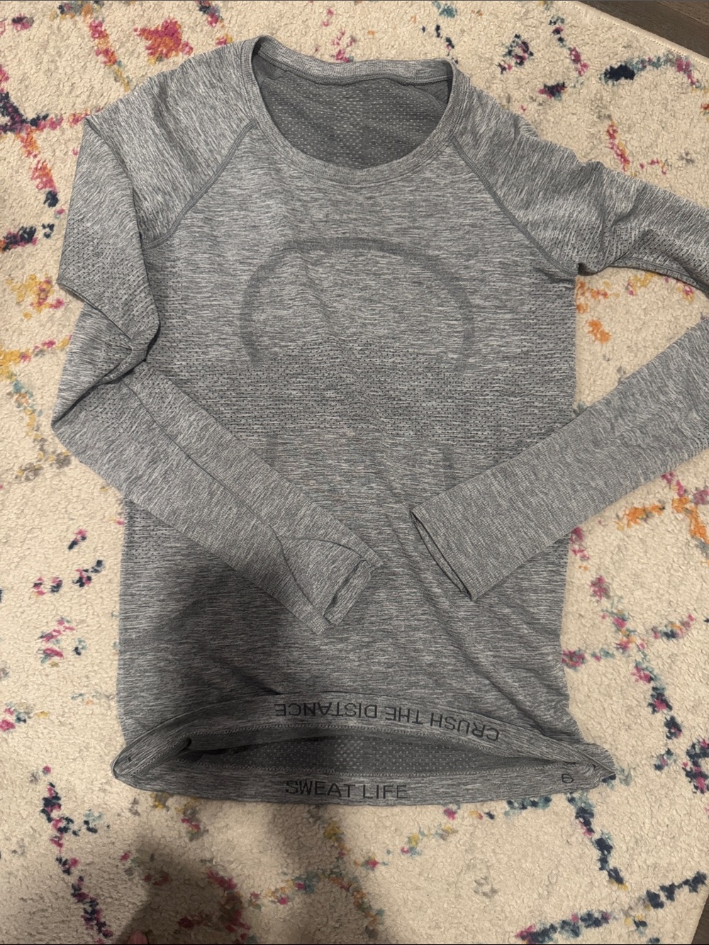 lululemon athletica swiftly  Gray Long-Sleeve Performance Top